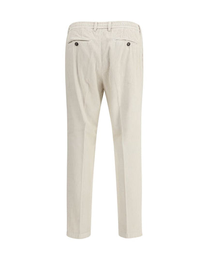 Cruna White Cotton Casual Pants