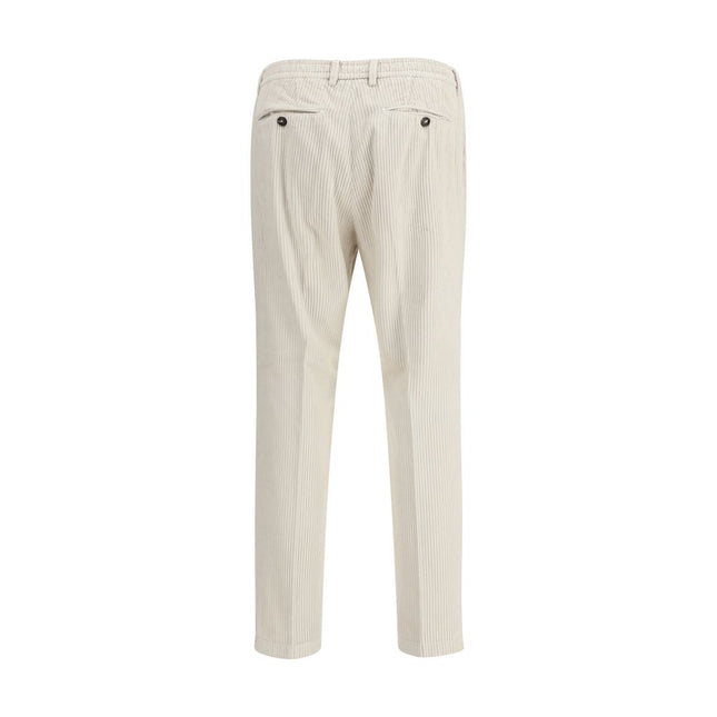 Cruna White Cotton Casual Pants