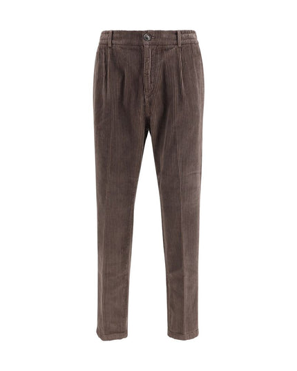 Cruna Brown Cotton Casual Pants