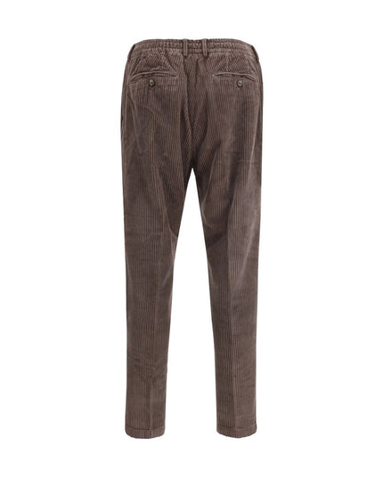 Cruna Brown Cotton Casual Pants