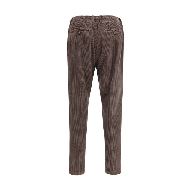 Cruna Brown Cotton Casual Pants