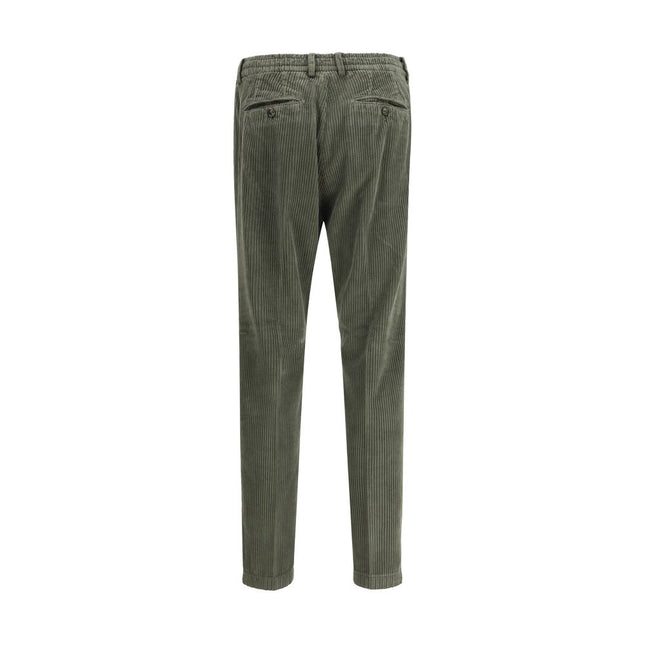 Cruna Green Cotton Casual Pants