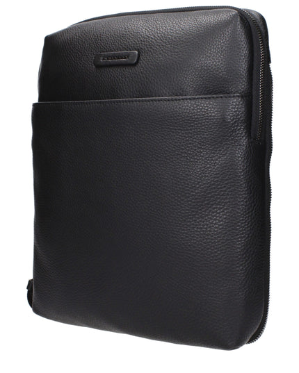 Piquadro Black Leather Crossbody Bag