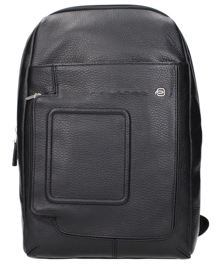 Piquadro Black Leather Crossbody Bag