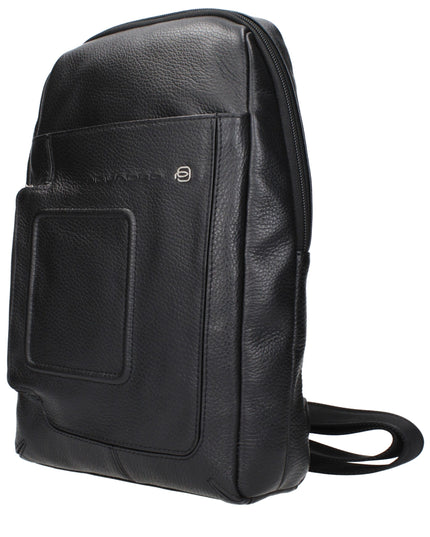 Piquadro Black Leather Crossbody Bag