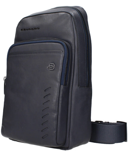 Piquadro Blue Leather Crossbody Bag