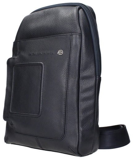 Piquadro Blue Leather Crossbody Bag