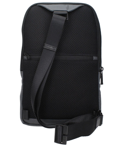 Piquadro Gray Fabric Crossbody Bag