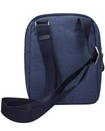 Piquadro Blue Fabric Crossbody Bag