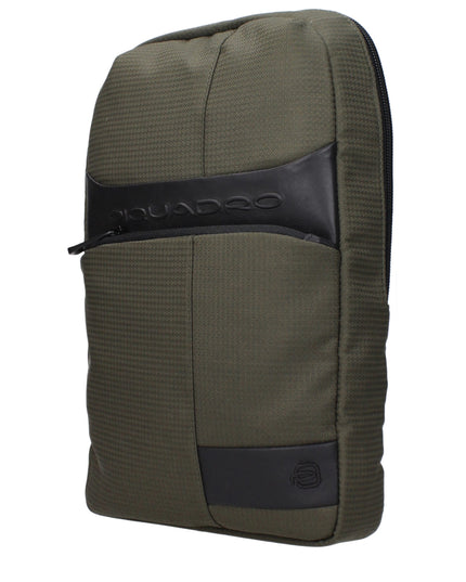 Piquadro Green Fabric Crossbody Bag