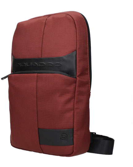 Piquadro Red Fabric Crossbody Bag