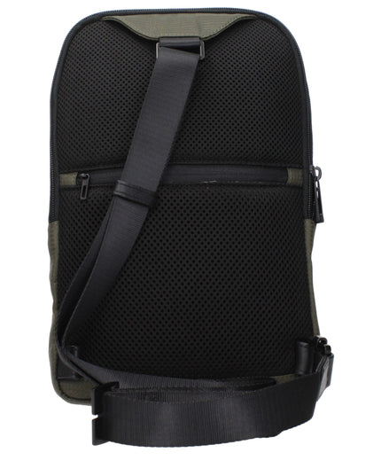 Piquadro Green Fabric Crossbody Bag