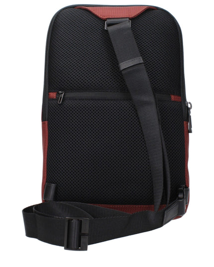 Piquadro Red Fabric Crossbody Bag