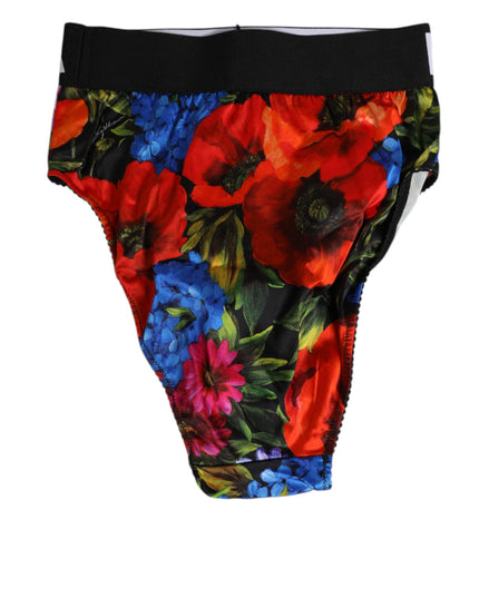 Dolce & Gabbana Multicolor Floral Print High Waist Panty Underwear