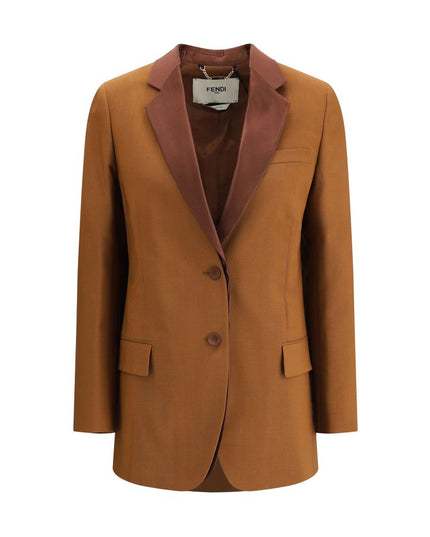 Fendi Brown Wool Blazer