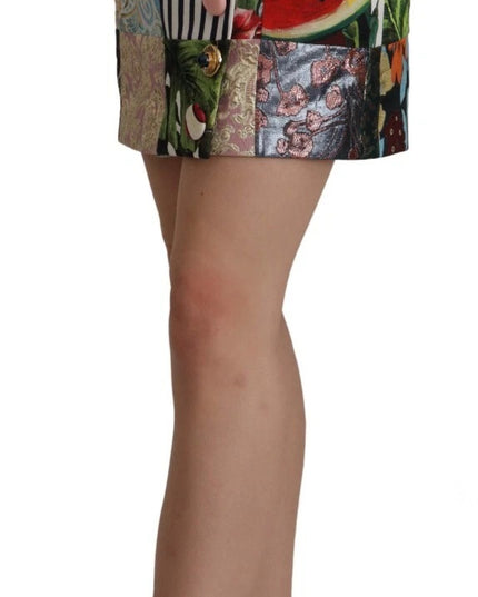 Dolce & Gabbana Multicolor Patchwork A-line Polyester Skirt