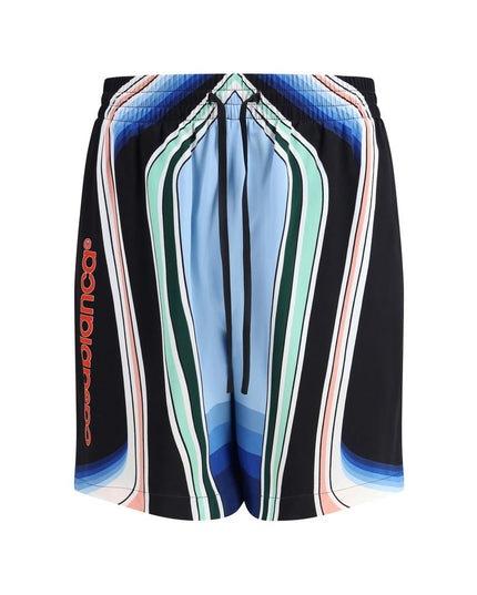 Casablanca Multicolor Silk Bermuda Shorts