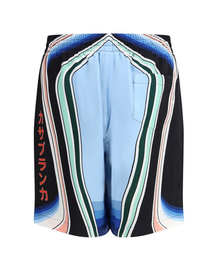 Casablanca Multicolor Silk Bermuda Shorts