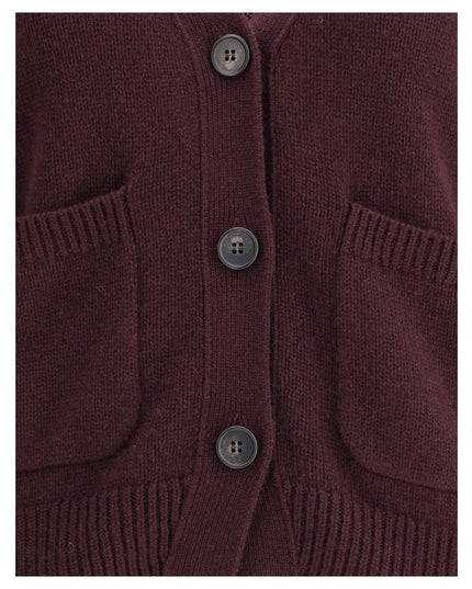Lisa Yang Purple Cashmere Cardigan