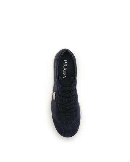 Prada Blue Leather Sneakers