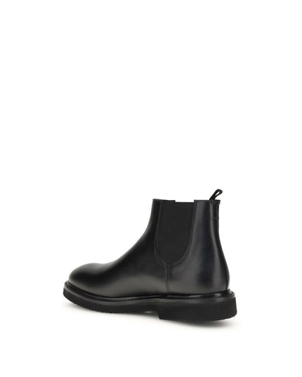 Premiata Black Calf Leather Bos Taurus Chelsea Boots
