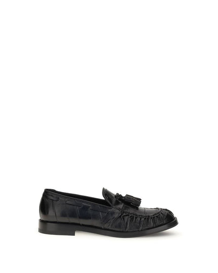 Fratelli Rossetti Black Rubber Slip-On Loafers