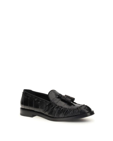 Fratelli Rossetti Black Rubber Slip-On Loafers