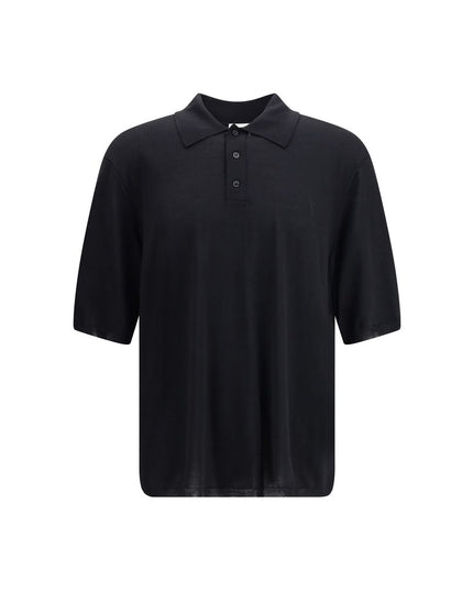 Saint Laurent Black Wool Polo Shirt