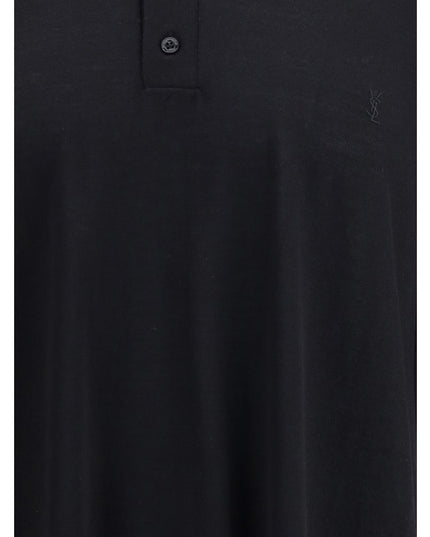 Saint Laurent Black Wool Polo Shirt