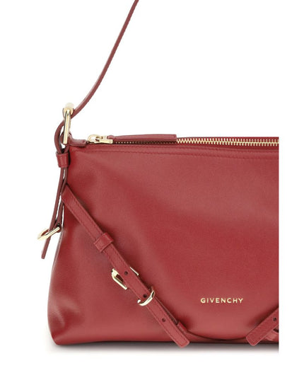 Givenchy Red Calf Leather Bos Taurus Shoulder Bag