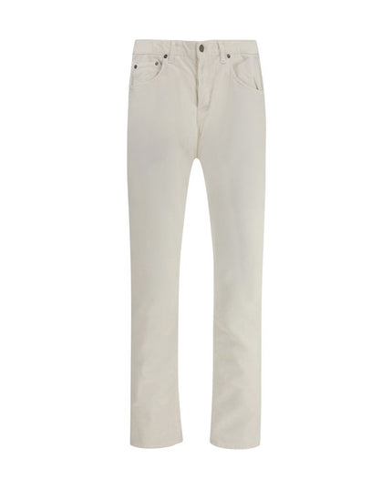 PT Torino White Cotton Casual Pants