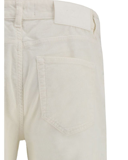 PT Torino White Cotton Casual Pants