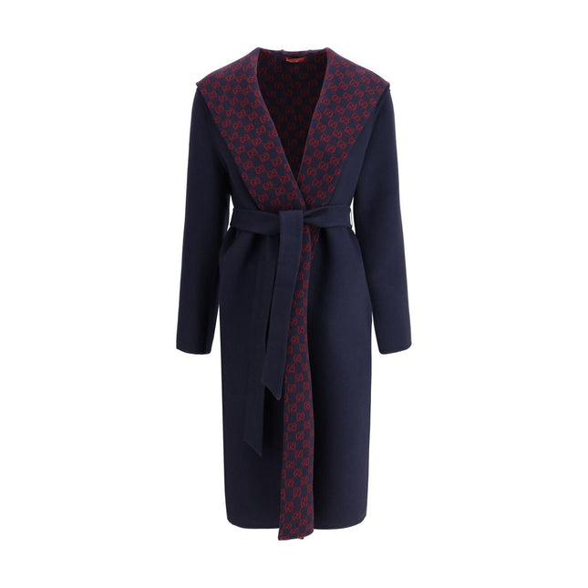 Gucci Blue Wool Coat