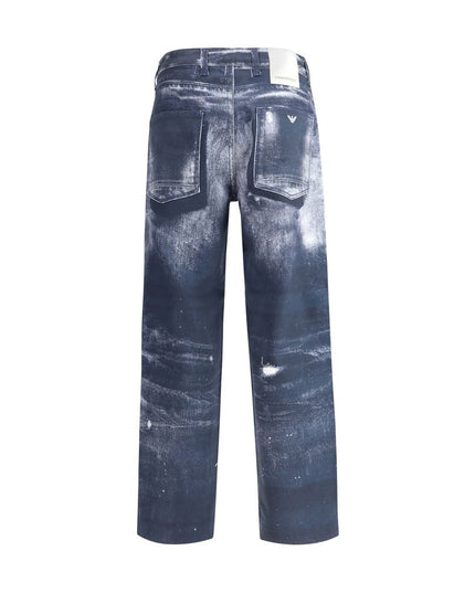 Emporio Armani Multicolor Cotton Casual Pants