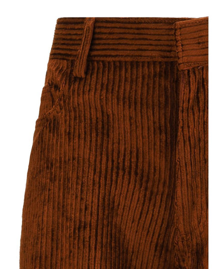 Petar Petrov Brown Cotton Casual Pants
