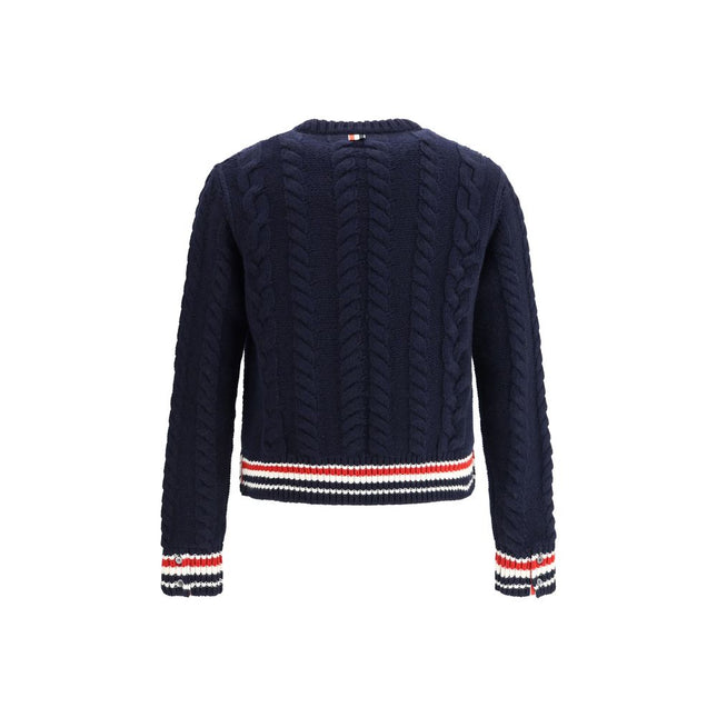 Thom Browne Blue Fleece Wool Sweatshirt