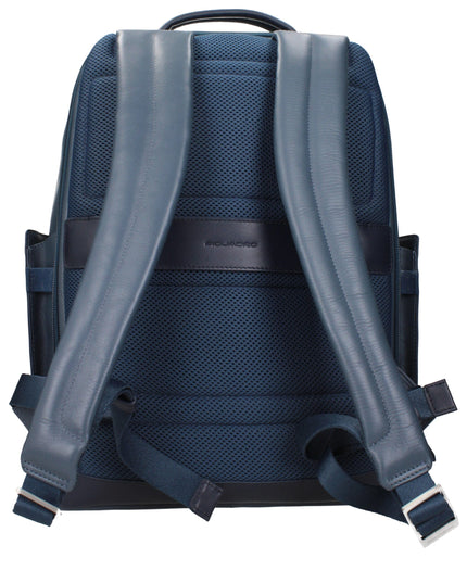 Piquadro Blue Leather Backpack