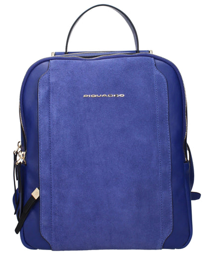 Piquadro Blue Leather Backpack
