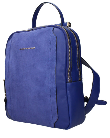 Piquadro Blue Leather Backpack