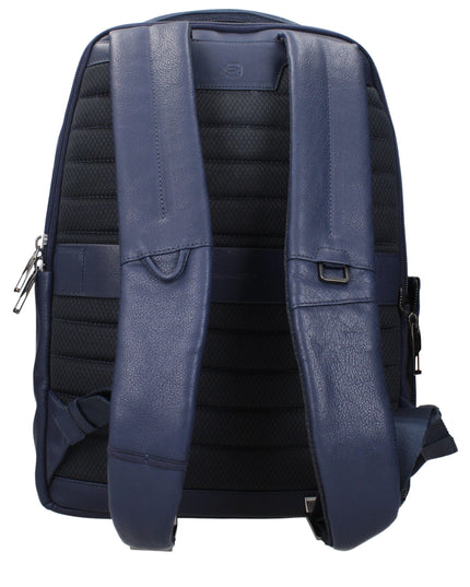 Piquadro Blue Leather Backpack