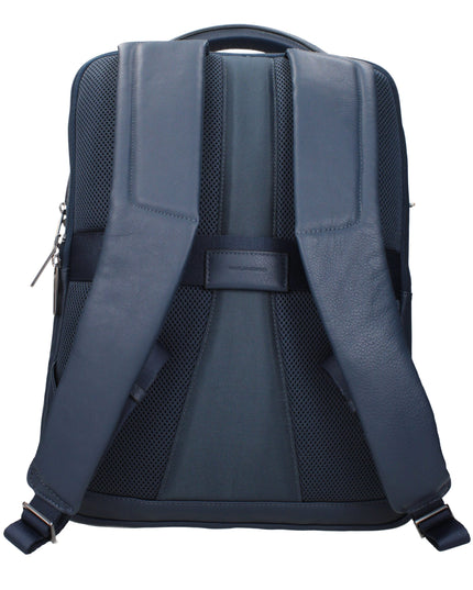 Piquadro Blue Leather Backpack