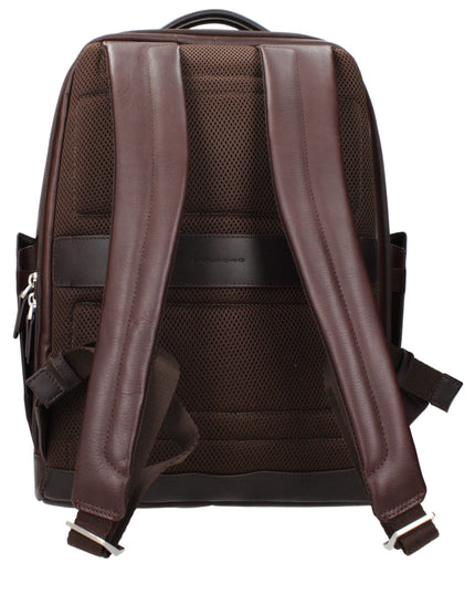 Piquadro Brown Leather Backpack