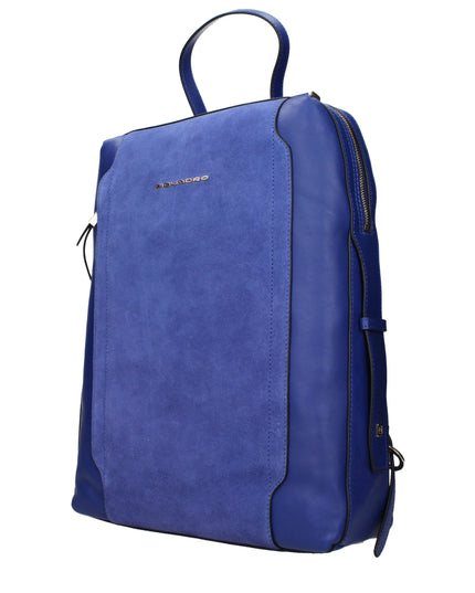 Piquadro Blue Leather Backpack