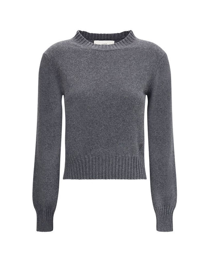 Ami Paris Gray Cashmere Cashmere Sweater