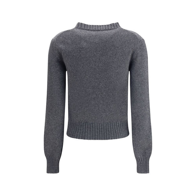 Ami Paris Gray Cashmere Cashmere Sweater