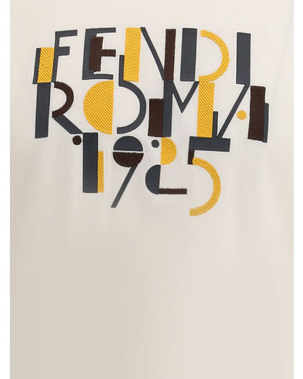 Fendi White Cotton T-Shirt