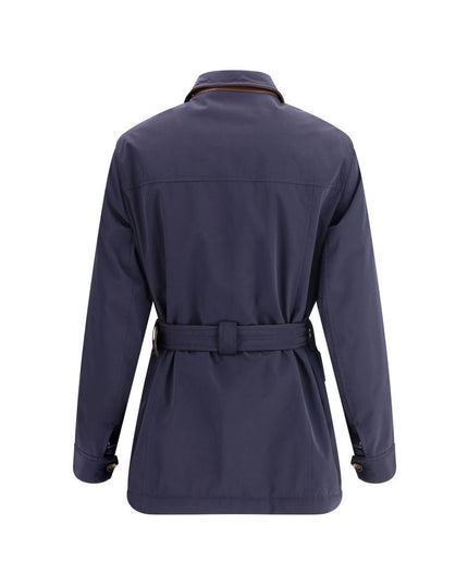 Brunello Cucinelli Blue Polyester Coat