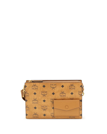 MCM Brown Canvas Shoulder Bag