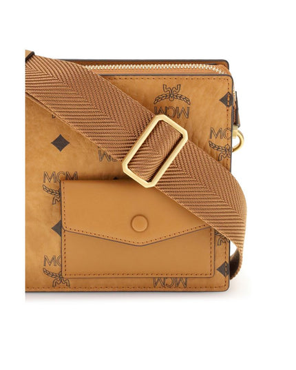 MCM Brown Canvas Shoulder Bag