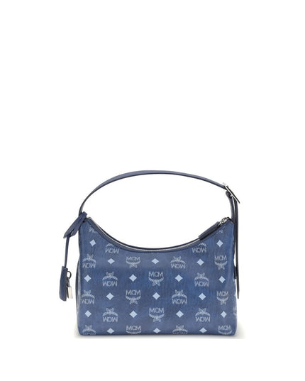 MCM Blue Fabric Shoulder Bag